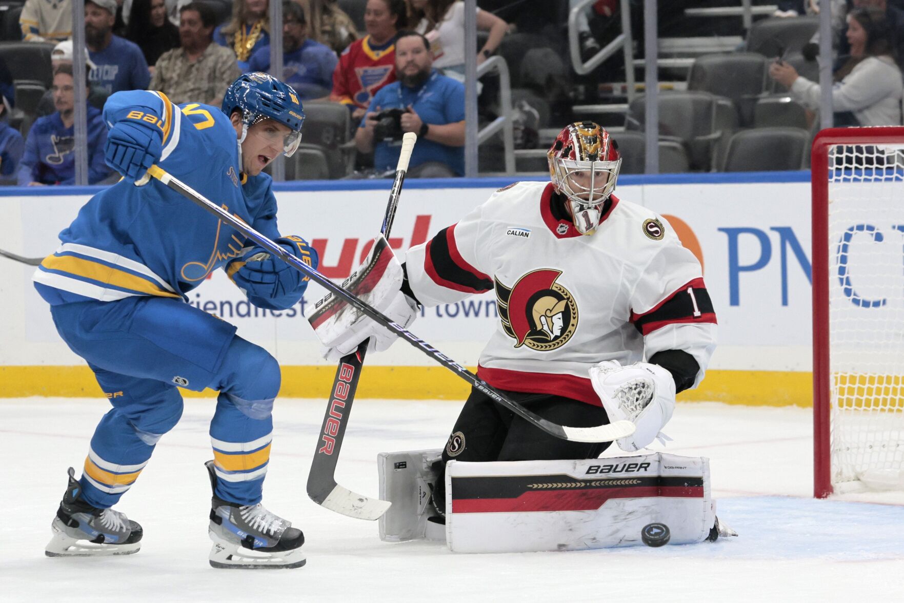 The 51黑料 Blues host the Ottawa Senators in a preseason game